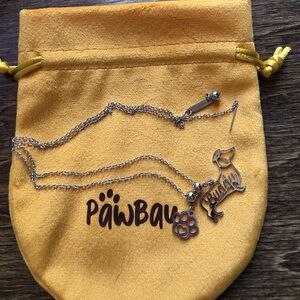 Pawbaw Silver Dog Pendant Necklace